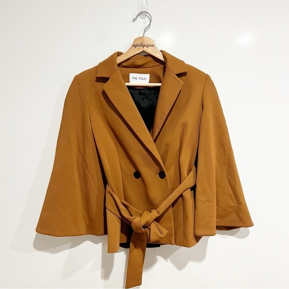 The Fold Double Breasted Belt Blazer Jacket